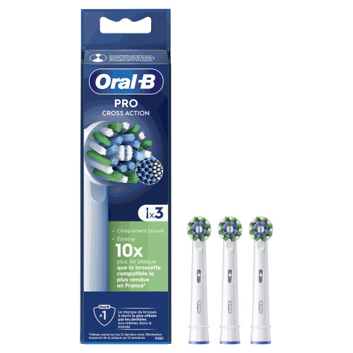 Pro Brossettes de Rechange Cross Action Lot de 3 brossettes