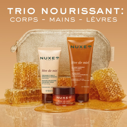 Nuxe Rêve de Miel Trio : Nourriture intense pour peau sèche et lèvres