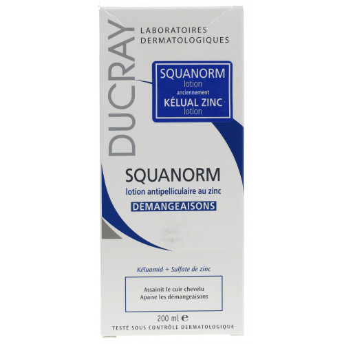 DUCRAY Squanorm Lotion Zinc 200mL - Apaise Démangeaisons DUCRAY Squanorm Lotion Zinc 200mL - Apaise Démangeaisons