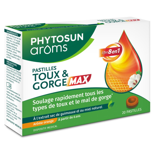 Pastilles Toux Phytosun : Soulagement Rapide Toux Sèche & Grasse