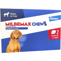 ELANCO Milbemax Chew 2 Comprimés - Vermifuge Chiens +5kg