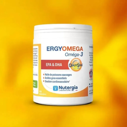 Nutergia Oméga-3 180 caps : Soutien cardiaque et santé cellulaire