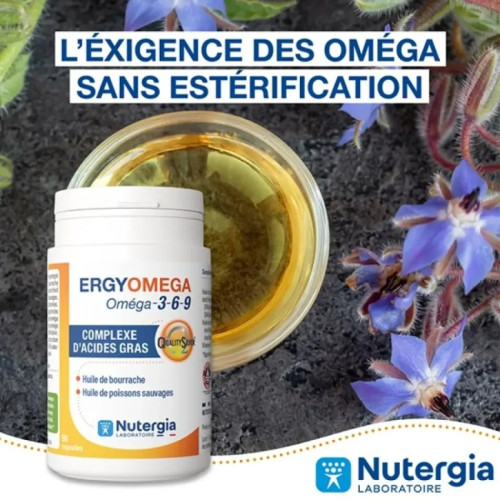 Nutergia Oméga-3-6-9 : Équilibre lipidique complet en 90 capsules