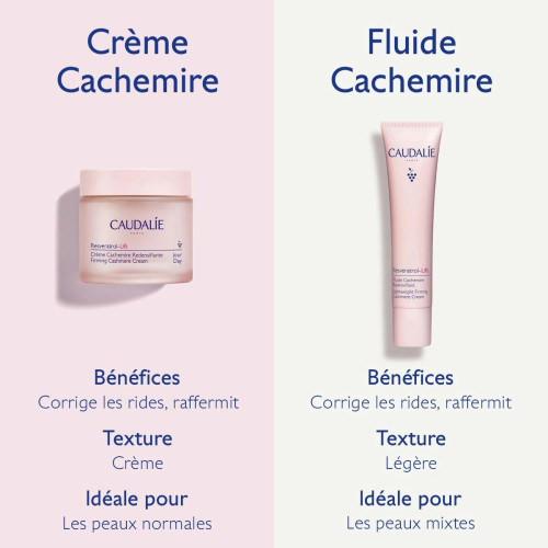 Caudalie Crème Cachemire : Lift & Fermeté avec Resvératrol - 50 mL