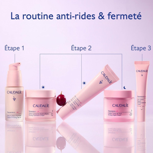 Crème Nuit Caudalie : Resvératrol-Lift - Lissez & Raffermissez