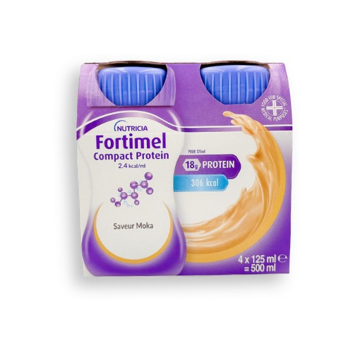 Nutricia Fortimel Moka : Booste vos protéines - 4 bouteilles 125ml