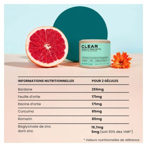 Circles CLEAR - Gélules Détox Peau Nette | Acné Hormonale