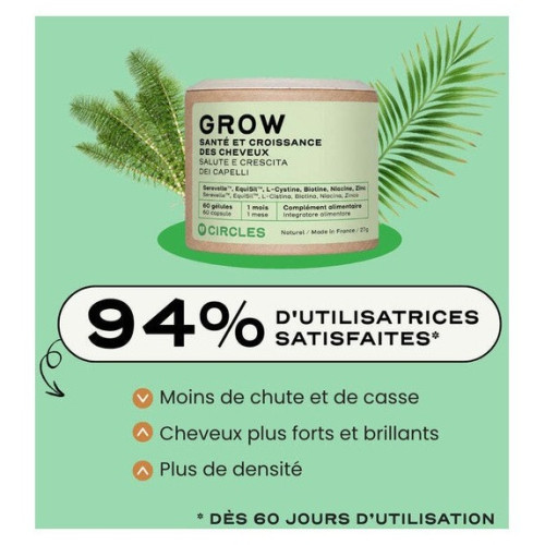 Circles GROW : Complément anti-chute cheveux - Vitamines & minéraux