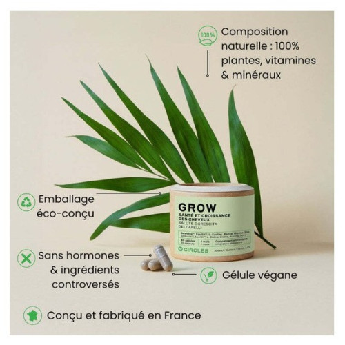 Circles GROW : Complément anti-chute cheveux - Vitamines & minéraux