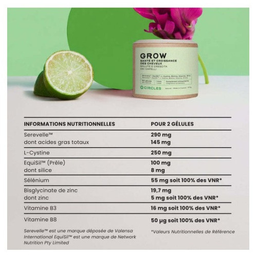 Circles GROW : Complément anti-chute cheveux - Vitamines & minéraux