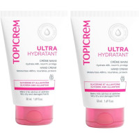 Topicrem Crème Mains : Hydratation Ultra pour Peaux Sensibles - 2x50ml