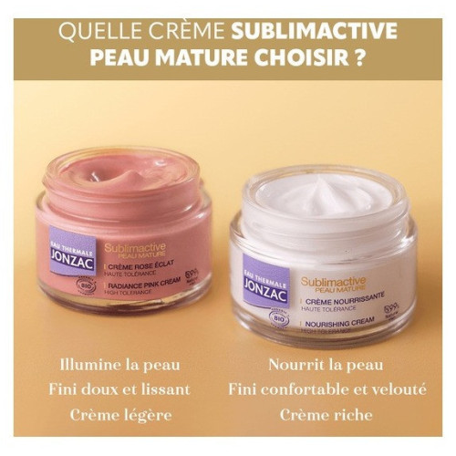Crème Jonzac Sublim Peau Mature : Éclat & Fermeté Bio 50ml