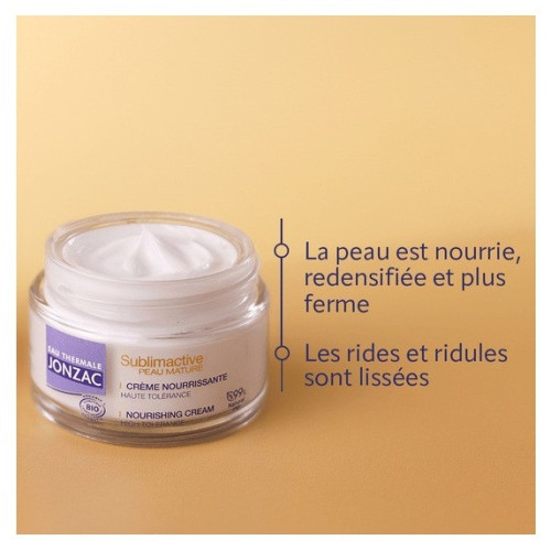 Crème Anti-Âge Bio Jonzac : Lissez rides & redensifiez peau mature
