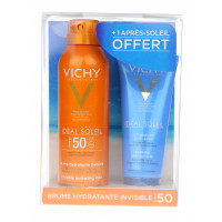 VICHY IDEAL SOLEIL Coffret Brume Hydratante Invisible SPF 50 + Lait Apaisant Après Soleil Offert-8027