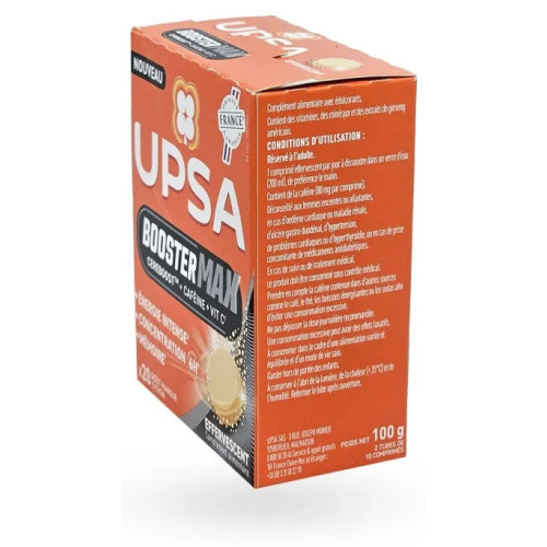 UPSA Booster Max : Énergie & concentration boostées - 20 comprimés