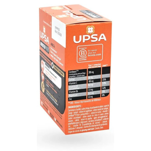 UPSA Booster Max : Énergie & concentration boostées - 20 comprimés