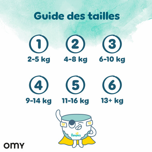 Couches bébé Pampers Harmonie T4 : Douceur végétale & indicateur bleu