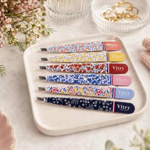 Pince à épiler Vitry Liberty - Mors biais inox 9cm, précision pro