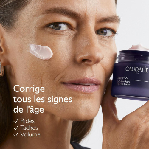 Caudalie Premier Cru La Crème Riche 50ml Anti-Âge Peau Éclatante