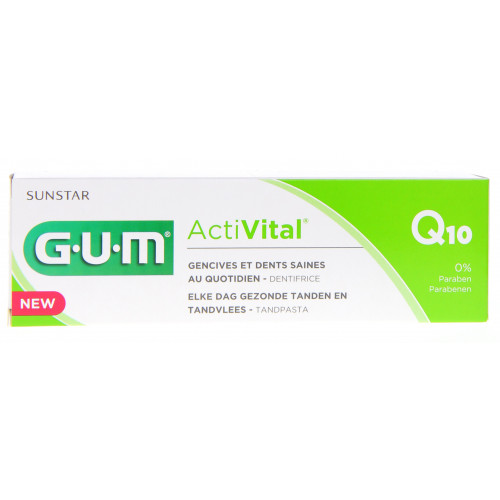 GUM Activital Dentifrice Q10 75mL - Soin Anti-Caries
