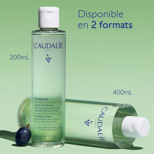 Caudalie Vinopure Lotion Purifiante 400ml Peau nette éclatante