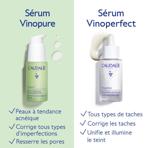 Caudalie Vinopure Sérum Salicylique 30 ml Anti-Imperfections Effet Éclat
