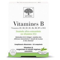 New Nordic Vitamines B 60 comprimés Fatigue Immunité Beauté Pharma360