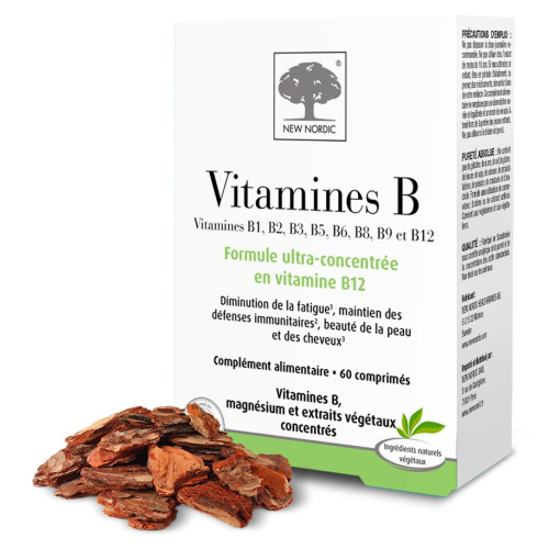 New Nordic Vitamines B 60 comprimés Fatigue Immunité Beauté Pharma360