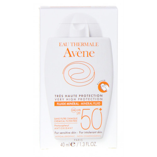 AVENE SOLAIRE Fluide Minéral SPF 50+ 40mL - Protection optimale sur