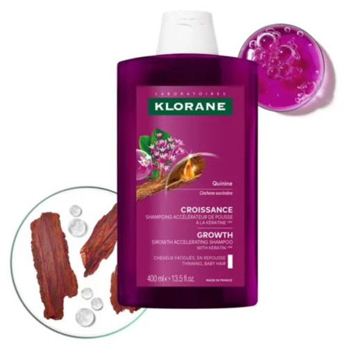 Klorane Shampoing Croissance : Pousse +74% & Densité – 400ml