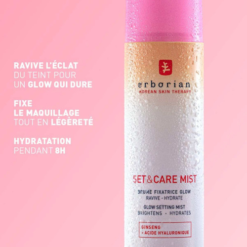 Brume Fixatrice Erborian Glow - Hydratation 8h & Fini Lumineux