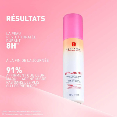 Brume Fixatrice Erborian Glow - Hydratation 8h & Fini Lumineux