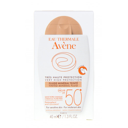 AVENE SOLAIRE Fluide Minéral Teinté SPF 50+ 40mL Protection Solaire