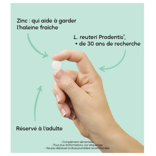 Haleine fraîche avec Biogaia : 30 pastilles probiotiques zinc xylitol