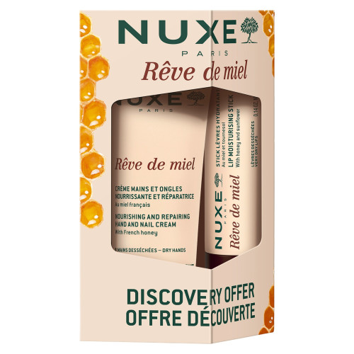 NUXE Rêve de Miel : Crème Mains + Stick Lèvres - Hydratation Intensive