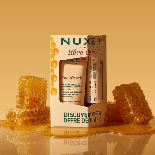 NUXE Rêve de Miel : Crème Mains + Stick Lèvres - Hydratation Intensive