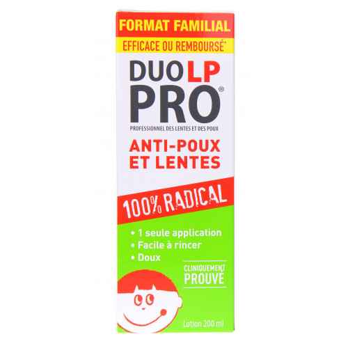 DUO LP PRO Lotion Radicale 200mL - Elimine Poux et Lentes