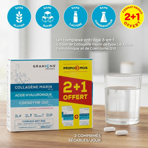 Complexe Anti-Âge Granions : Collagène & Hydratation pour Peau Fermeté