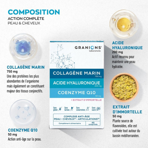 Complexe Anti-Âge Granions : Collagène & Hydratation pour Peau Fermeté