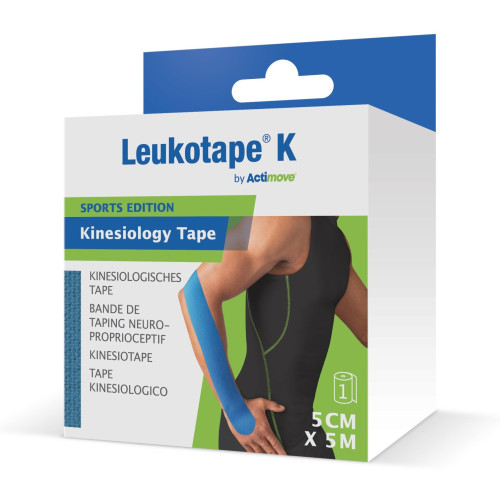 Leukotape K : Bande élastique 5x5cm pour soutien musculaire