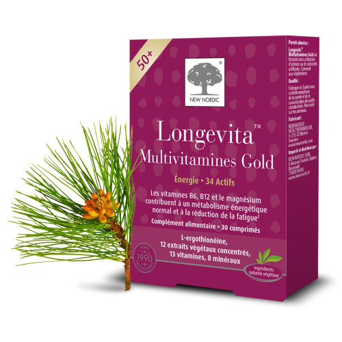 Longevita Gold - Multivitamines pour énergie et vitalité après 50 ans