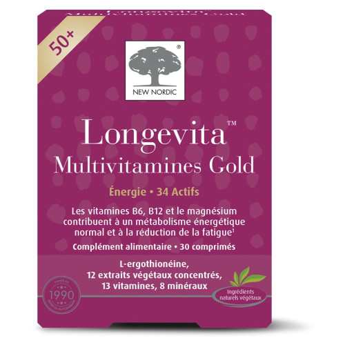 Longevita Gold - Multivitamines pour énergie et vitalité après 50 ans