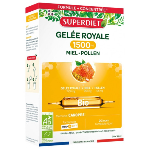 Gelée Royale Bio 1500 mg : Énergie & Immunité | Super Diet