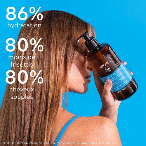 Shampoing Apivita : 72h Hydratation Hyaluronique - Tous Cheveux 500ml