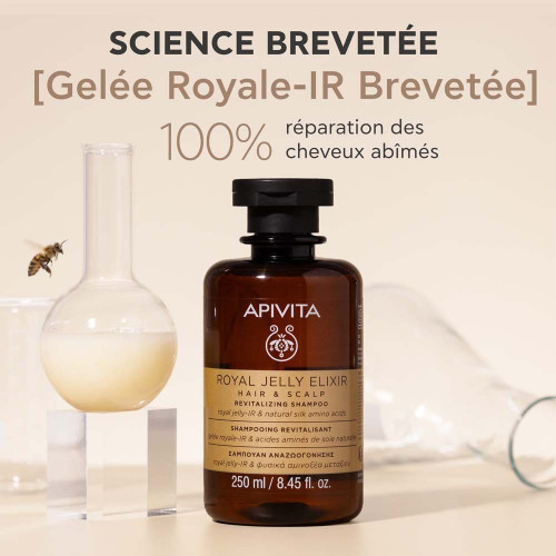 Shampoing Apivita Royal Jelly : Revitalisez cheveux fragiles & ternes