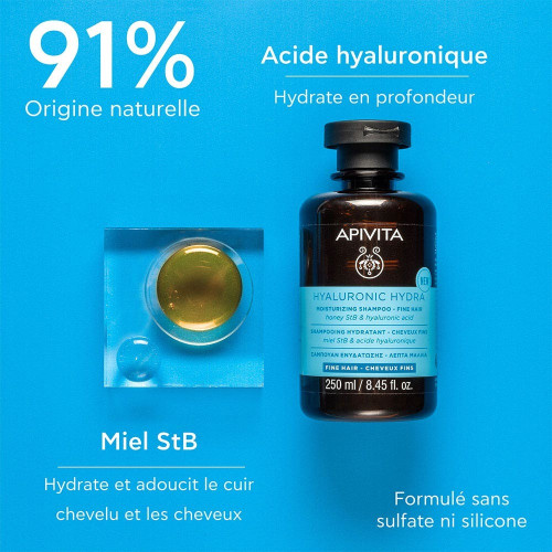 Apivita Shampoing Cheveux Fins : Hydratation 72h, Sans Sulfate
