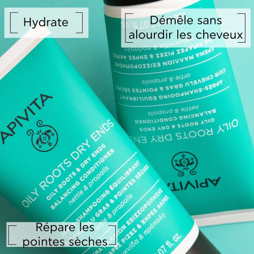 Apivita Après-Shampooing : Équilibre Racines Grasses & Pointes Sèches