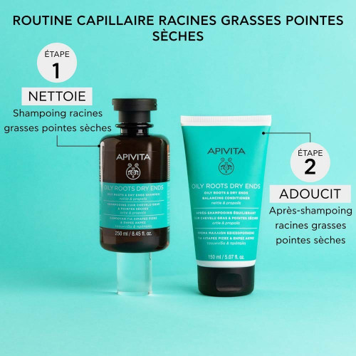 Apivita Après-Shampooing : Équilibre Racines Grasses & Pointes Sèches