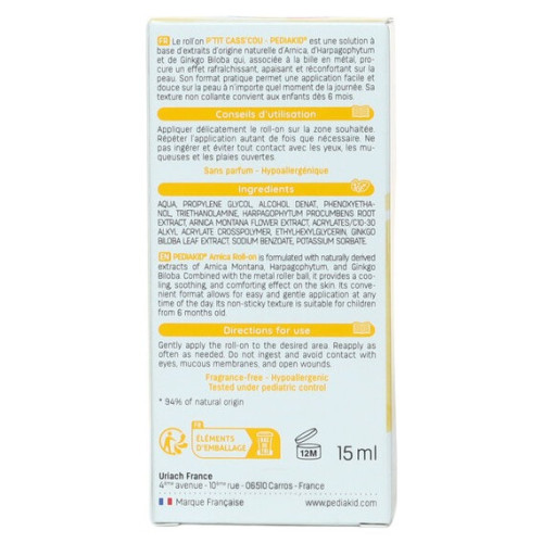 Pediakid Arnica Roll-on 15ml : Apaisement naturel pour peau d'enfant