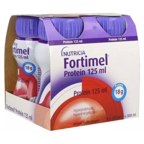 Fortimel Compact Protéines - Boisson Fruits Rouges, 4x125ml